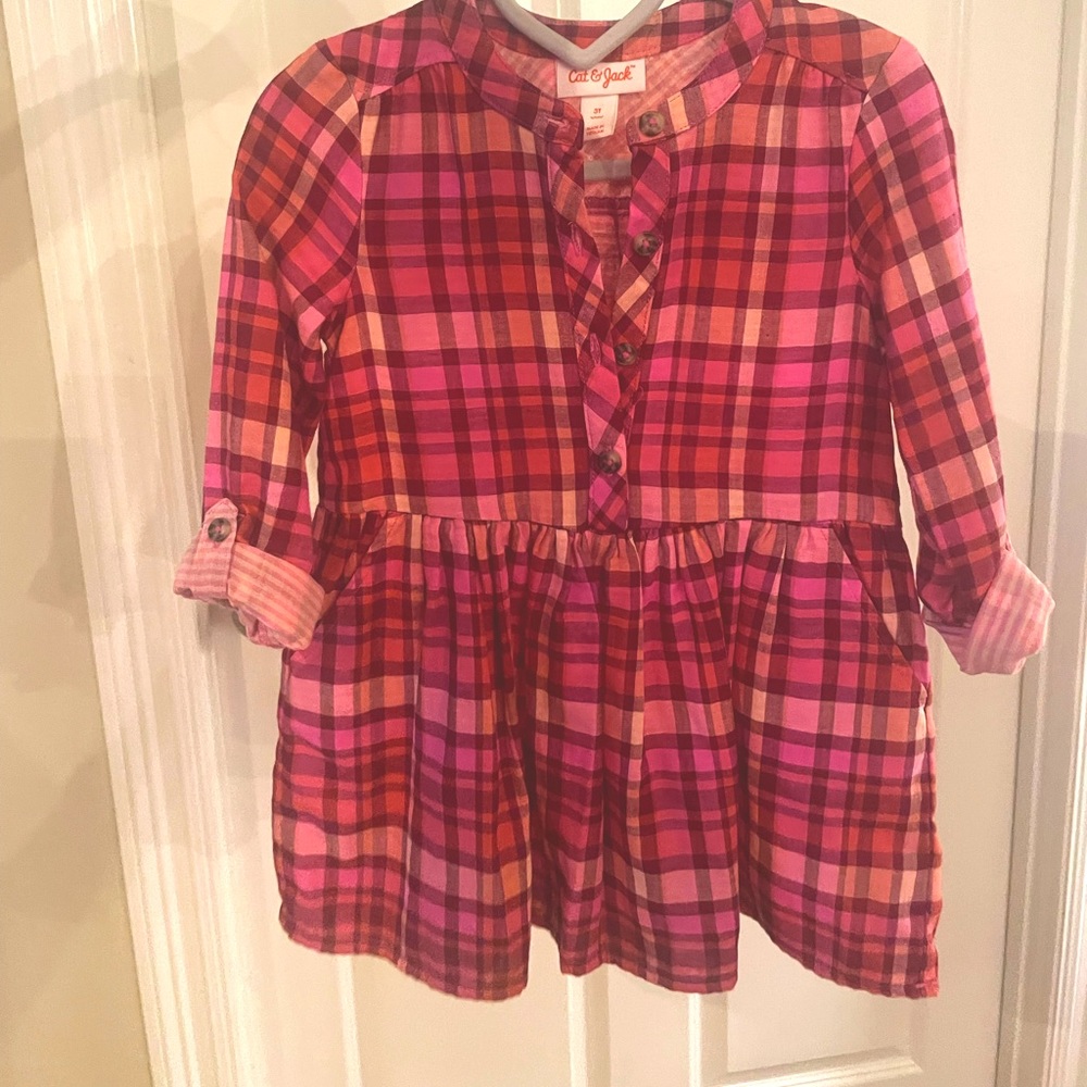 Plaid pink dress